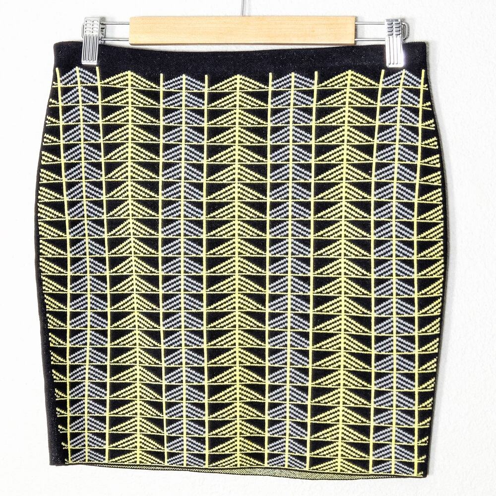 Rachel Rachel Roy Mini Skirt Size M Modern Chic Classic Geometric Knit